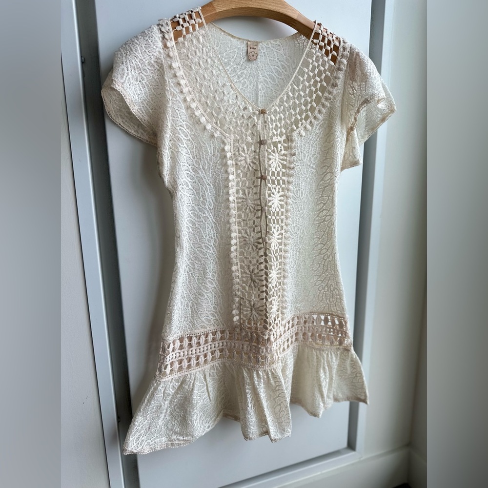 FARM Rio Cream Lace Mini Dress - Picture 4 of 7